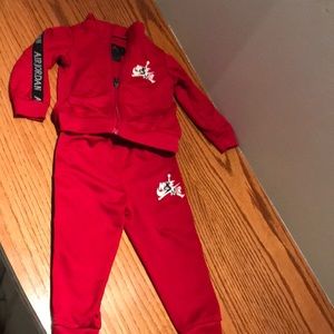 Nike Air Jordan jacket and pants 18 months size. In mint condition.